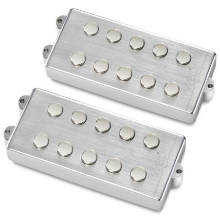 MEC Passive MM-Style Bass Pickup Set, Metal Cover,